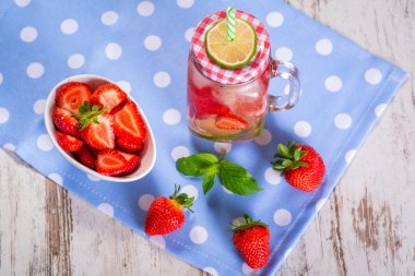 Yaz çilekli limonata 