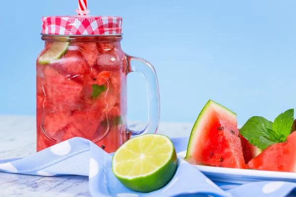 Watermeloen en kalk limonades — Stockfoto