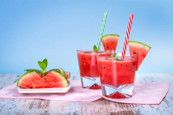 Glazen watermeloen smoothie — Stockfoto