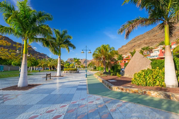 Promenade in Puerto de Mogan, Gran Canaria — Stock Photo, Image