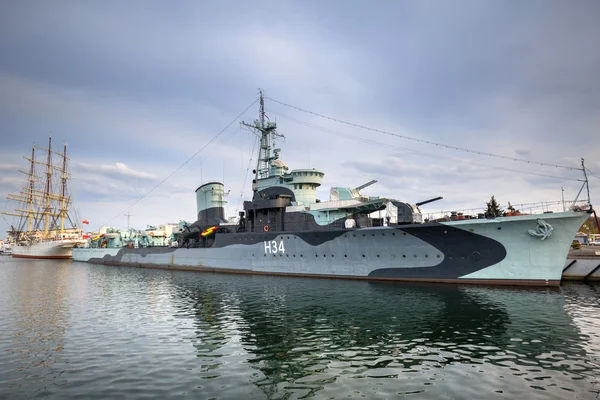 Destroyer Baltık Denizi Gdynia, Polonya — Stok fotoğraf
