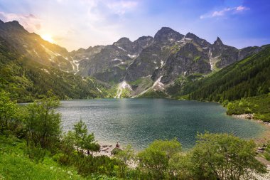 gün batımında Tatra Dağları