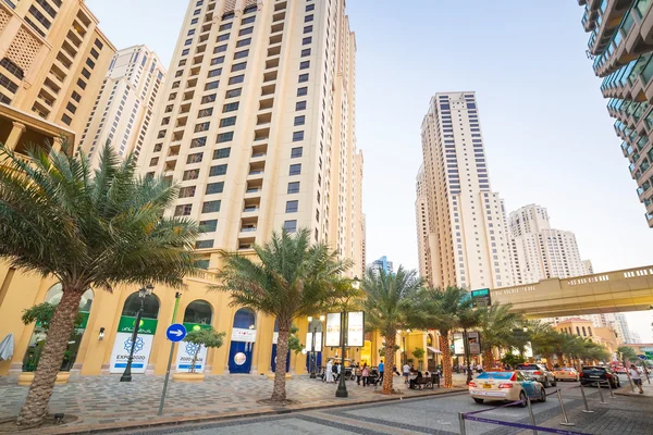 Paisaje urbano de Dubai Marina, Emiratos Árabes Unidos — Foto de Stock