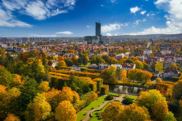 Beautiful Scenery Autumnal Park Gdansk Oliwa 폴란드 — 스톡 사진