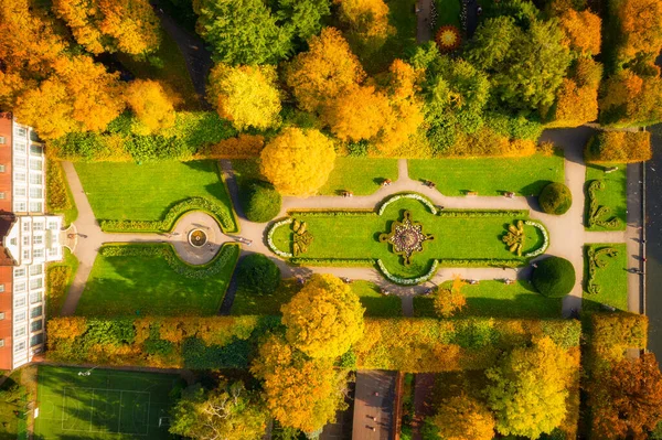 Bellissimo Scenario Del Parco Autunnale Danzica Oliwa Polonia — Foto Stock