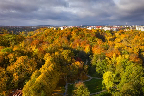 Krásný Podzim Parku Gdaňsk Orunia Polsko — Stock fotografie