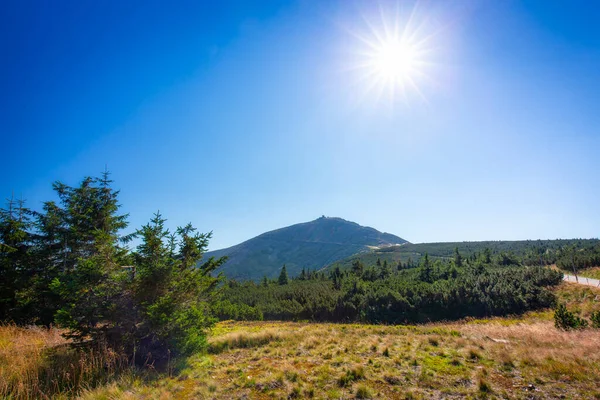 Paesaggio Bello Delle Montagne Karkonosze Picco Sniezka Polonia — Foto Stock