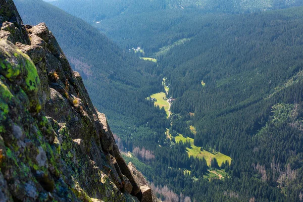 Bergslandskapet Karkonosze Bergen Från Toppen Sniezka Topp Polen — Stockfoto