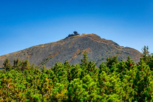 Hermoso Paisaje Las Montañas Karkonosze Pico Sniezka Polonia — Foto de Stock