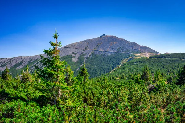 Paesaggio Bello Delle Montagne Karkonosze Picco Sniezka Polonia — Foto Stock