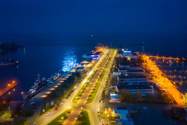 Paysage Urbain Gdynia Par Mer Baltique Crépuscule Pologne — Photo