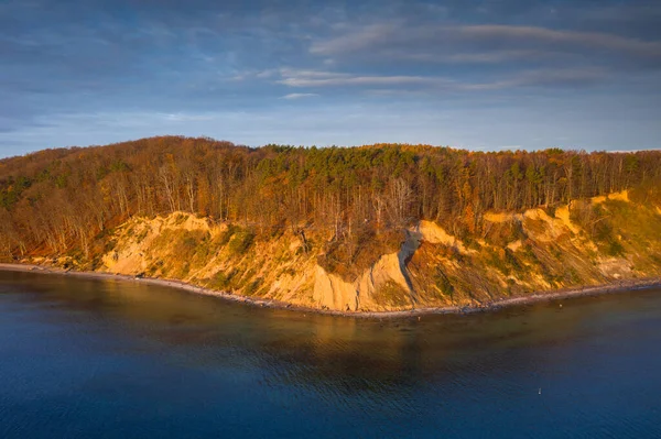 Aerial Landscape Orlowo Cliff Sunrise Gdynia Poland — Stock Photo, Image