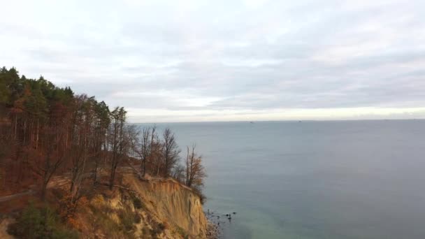 Krajobraz Powietrzny Klifu Orłowo Wschodzie Słońca Gdynia Polska — Wideo stockowe