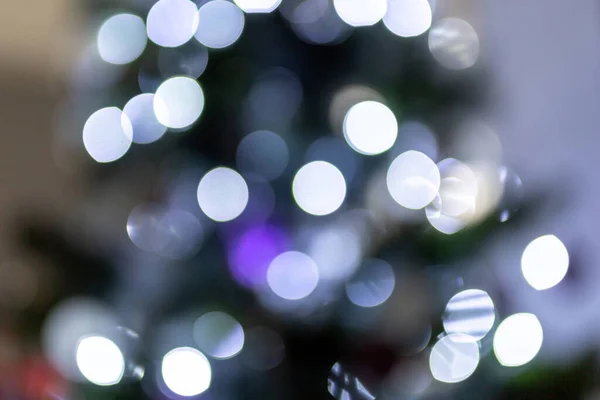 Fundo Bokeh Circular Luzes Natal — Fotografia de Stock