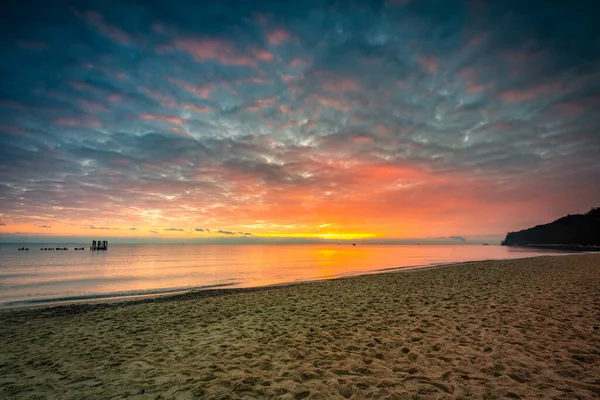 Lever Soleil Sur Plage Mer Baltique Babie Doly Gdynia Pologne — Photo