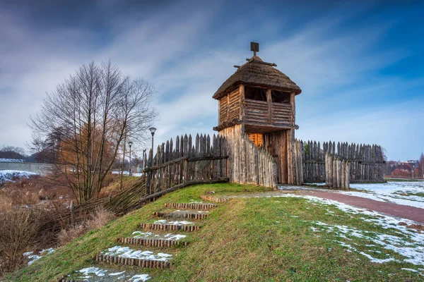 Settlement Trade Factory Pruszcz Gdanski Winter Poland — Stock Photo, Image