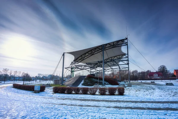 Halo Effect Sun Winter Park Pruszcz Gdanski Poland — Stock Photo, Image