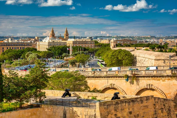 Bellissima Architettura Della Città Valletta Capitale Malta — Foto Stock