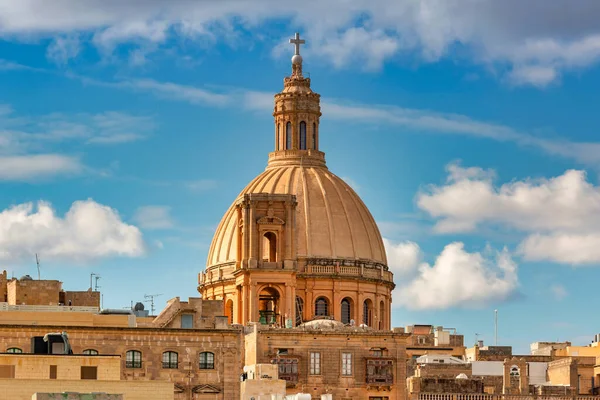 Красивая Архитектура Города Валлетта Столицы Мальты — стоковое фото