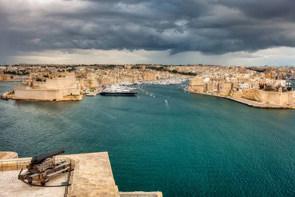 Όμορφη Αρχιτεκτονική Της Πόλης Valletta Πρωτεύουσα Της Μάλτας — Φωτογραφία Αρχείου