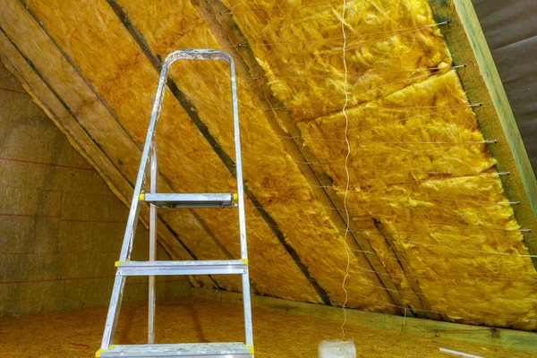 Thermal Insulation Attic House — Stock Photo, Image