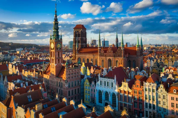 Bela Arquitetura Cidade Velha Gdansk Polónia — Fotografia de Stock