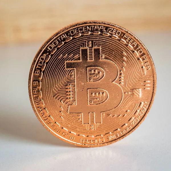 ビットコイン暗号通貨コインシンボル — ストック写真