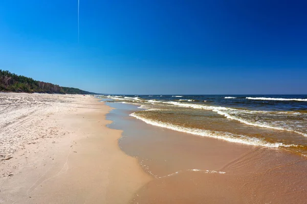 Bella Spiaggia Del Mar Baltico Krynica Morska Polonia — Foto Stock