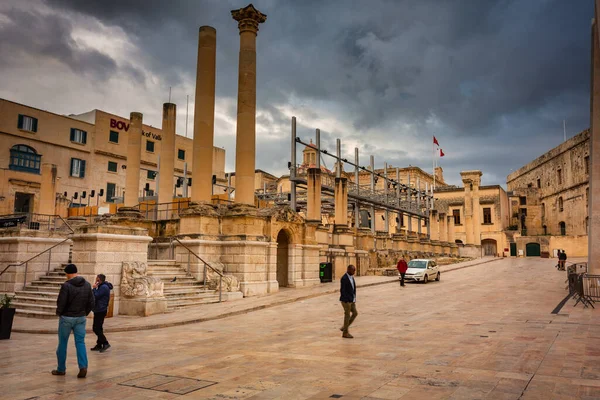 Valeta Malta Enero 2019 Hermosa Arquitectura Del Centro Ciudad Valeta —  Fotos de Stock
