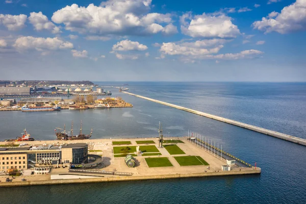 Paysage Aérien Marina Mer Baltique Gdynia Pologne — Photo