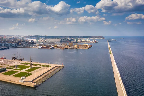Luftaufnahme Des Jachthafens Der Ostsee Gdingen Polen — Stockfoto