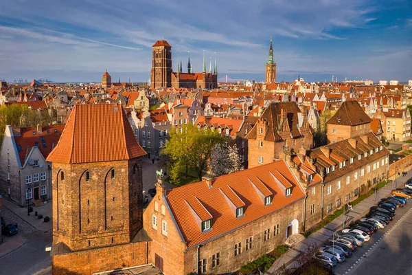 Чудова Архітектура Старого Міста Ґданську Польща — стокове фото