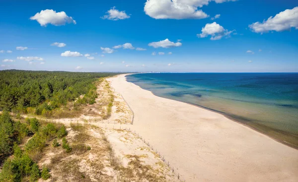 Bellissimo Scenario Della Spiaggia Del Mar Baltico Sobieszewo Estate Polonia — Foto Stock