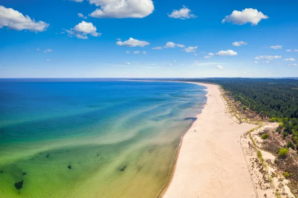 Bellissimo Scenario Della Spiaggia Del Mar Baltico Sobieszewo Estate Polonia — Foto Stock