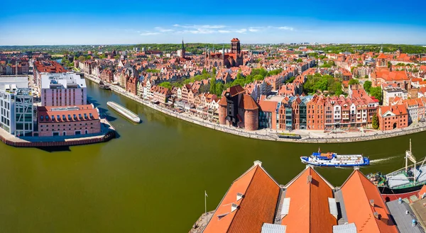 Bela Arquitetura Cidade Velha Gdansk Verão Polónia — Fotografia de Stock