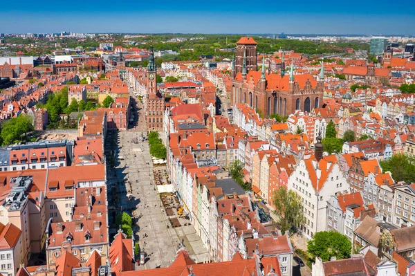 Krásná Architektura Hlavního Města Gdaňska Létě Polsko — Stock fotografie
