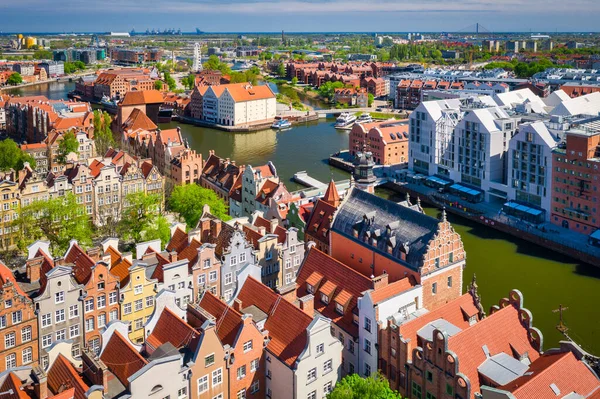 Красивая Архитектура Главного Города Гданьска Летом Польша — стоковое фото