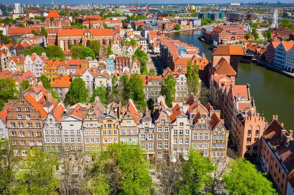 Krásná Architektura Hlavního Města Gdaňska Létě Polsko — Stock fotografie