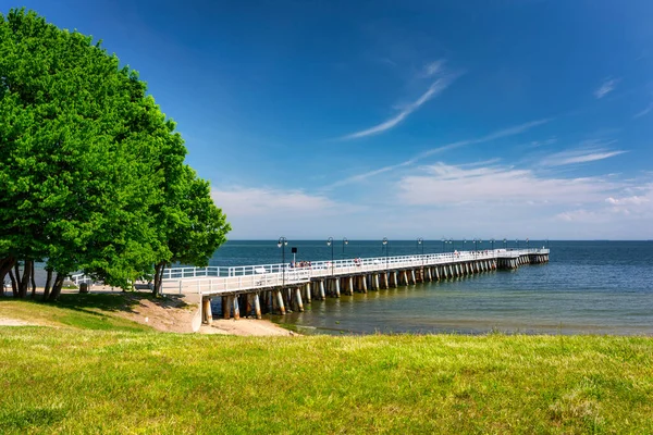 Sommerlandschaft Der Ostsee Der Seebrücke Gdynia Orlowo Polen — Stockfoto