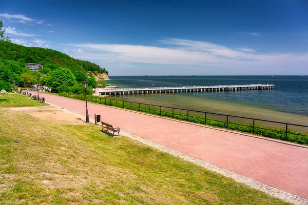 Sommerlandschaft Der Ostsee Der Seebrücke Gdynia Orlowo Polen — Stockfoto