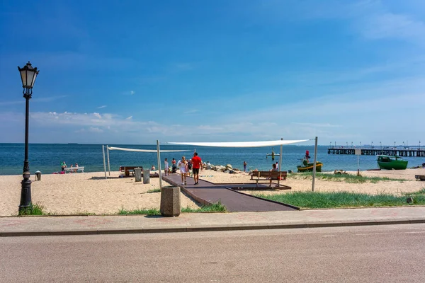 Summer Scenery Baltic Sea Pier Gdynia Orlowo Poland — Stock Photo, Image