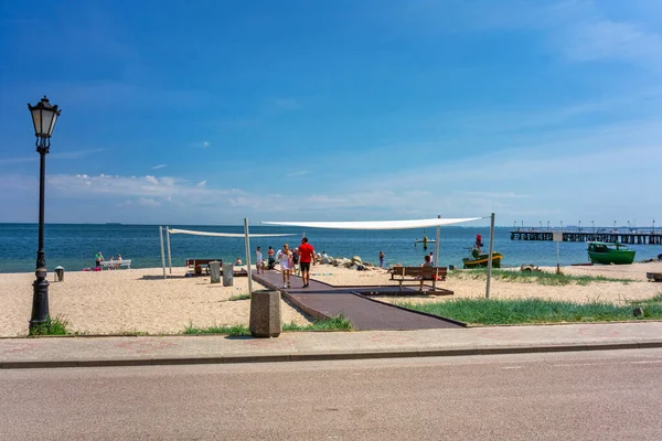 Sommerlandschaft Der Ostsee Der Seebrücke Gdynia Orlowo Polen — Stockfoto