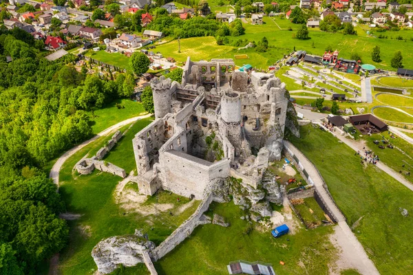 Zřícenina Hradu Ogrodzieniec Jiho Centrální Oblasti Polska — Stock fotografie