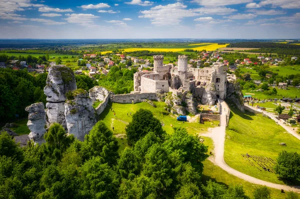 Ruínas Castelo Ogrodzieniec Região Centro Sul Polónia — Fotografia de Stock