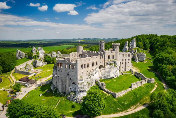 Ruinas Del Castillo Ogrodzieniec Región Centro Sur Polonia —  Fotos de Stock