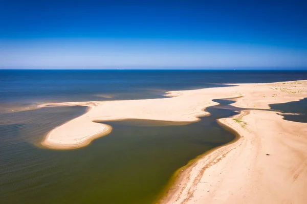 Bela Paisagem Praia Mar Báltico Sobieszewo Verão Polônia — Fotografia de Stock