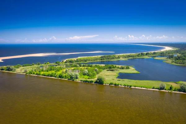 Sjöns Vackra Natur Vid Östersjöns Strand Mikoszewo Polen — Stockfoto