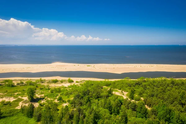Krásná Scenérie Pláže Baltského Moře Sobieszewo Létě Polsko — Stock fotografie