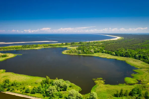 Sjöns Vackra Natur Vid Östersjöns Strand Mikoszewo Polen — Stockfoto