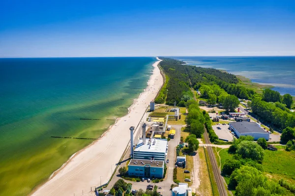 Côte Mer Baltique Avec Belles Plages Wladyslawowo Été Pologne — Photo